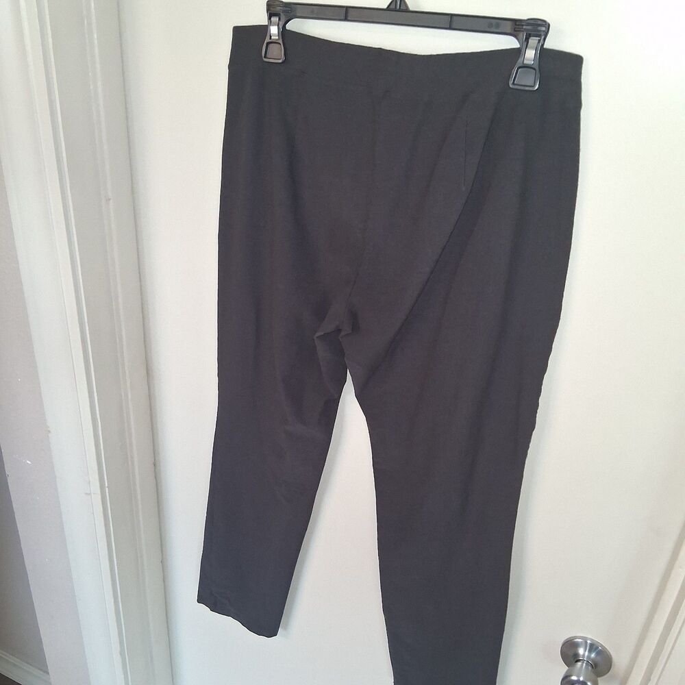 Eileen Fisher Stretch Crepe Pull On Pants Charcoal Gray/Grey M Minimalist Office - Picture 7 of 11